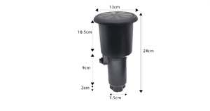 Aspersor emergente <span class=keywords><strong>enterrado</strong></span> para jardín de césped con rosca hembra de 360 "1/2" oscilante 3/4 - Product Image 4