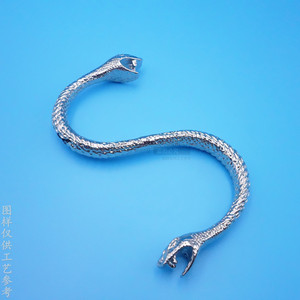 Gancho de Aleación de Zinc con Forma de Serpiente de Dos Cabezas 3D, Níquel Brillante, Decoración para el Hogar, Regalo Empresarial - Product Image 3