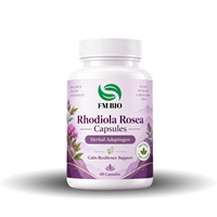 Capsules de Rhodiola Rosea à Formule Personnalisée avec L-Théanine, Magnésium et Vitamine B6 – Service OEM de Capsules de Rhodiola Rosea