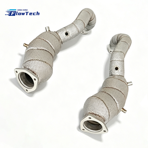 Downpipe FlowTech de Alta Calidad en Acero Inoxidable SS304 para Porsche 718 GT4 RS 4.0L, Mejora del Sistema de Escape de Competición con Protector Térmico, Euro 5, 200 Celdas - Product Image 6