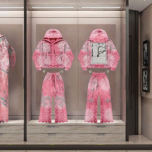 Custom Eco-Friendly Breathable Lightweight Casual Autumn Reversible Vintage Sun Faded Distress Acid Wash Rhinestone Cropped - Product Image 3