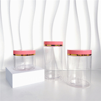 IBELONG 50ml 80ml 100ml 120ml 150ml 8oz 250ml 500ml Pot en plastique PET transparent vide avec couvercles roses