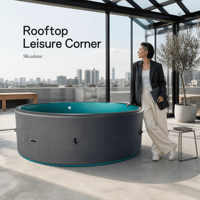 Piscine gonflable géante hors sol avec pompe pour jardin, extérieur et intérieur, installation en 10 minutes, technologie Drop Stitch