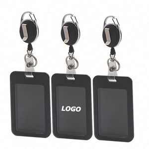 Retractable Sliding ID Badge Holder with Clear Card Cover for Office Staff, Events, Access or Bus Cards - Product Image 1