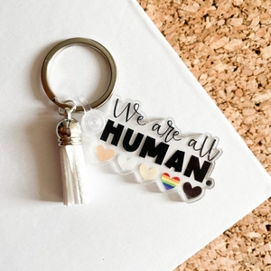 Non rinunciare mai a portachiavi in plastica acrilica positiva motivazionale con nappa - Product Image 6