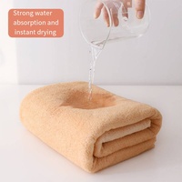 Ensemble de serviettes de bain en polaire corail à séchage rapide, doux et respectueux de la peau, pour cheveux secs, cadeaux de mariage mère-fils, activités, vente en gros