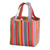 Fiefundopliable — sac à Lunch en toile écologique en coton, sac isotherme doux, fourre-tout à cordon coulissant pour femmes, enfants et adultes
