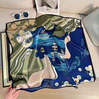Vente en gros 100% véritable soie matériel Hangzhou écharpe mode impression personnalisée femmes cravate carré foulard en soie