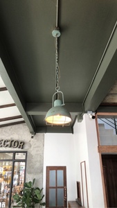 Lámpara Colgante Industrial Vintage Verde, Bombilla Edison Retro E27, Lámpara Colgante para Cafetería, Bar, Restaurante, Lámpara Antigua - Product Image 6