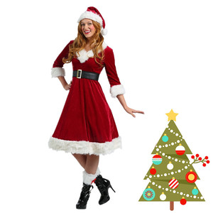 Nuevo Vestido Largo de Navidad de Manga Media 2026 para Adultos, Disfraz de Escenario para Juego de Rol, Conjunto de Traje para Niña - Product Image 1