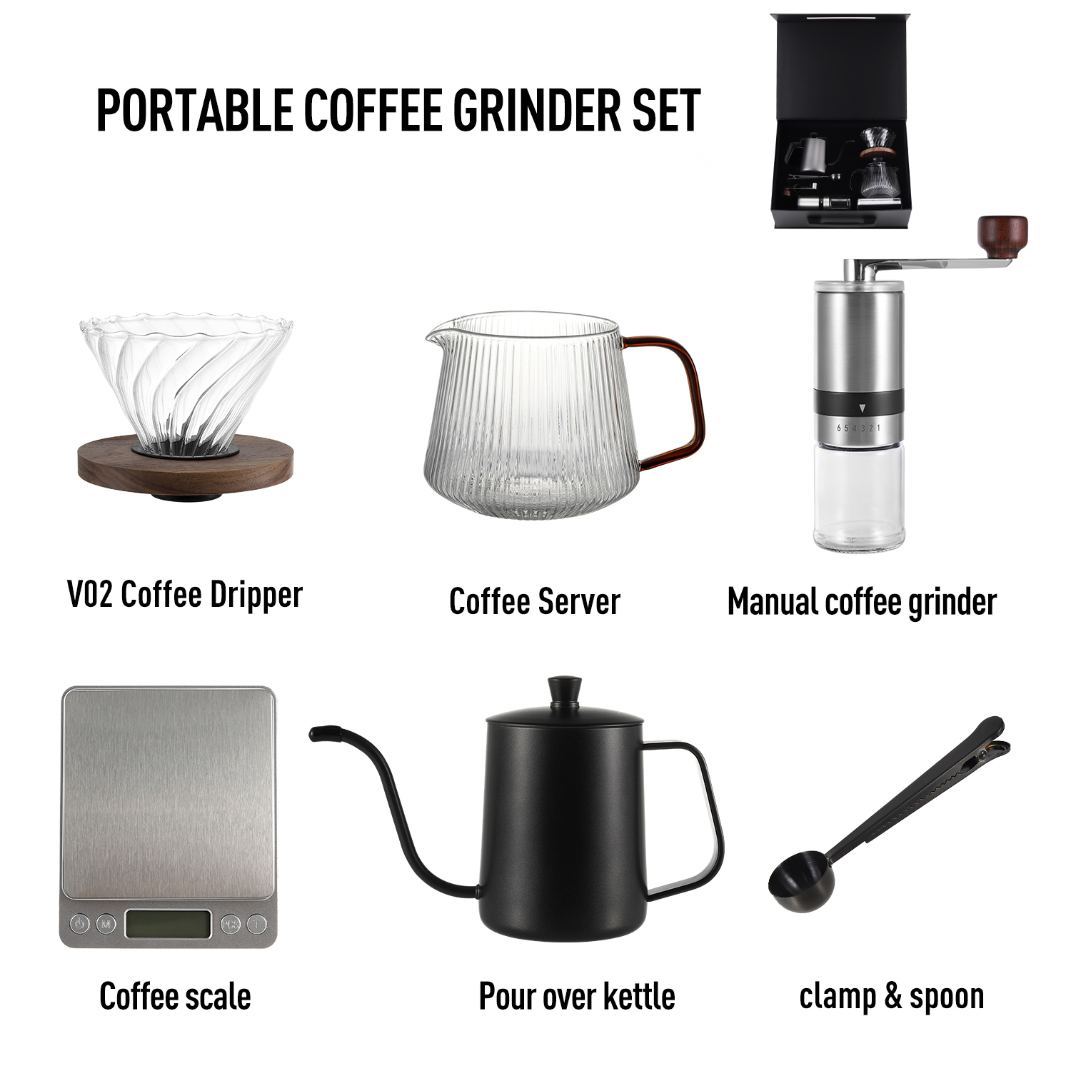V02 "Service à café en carton" 6 pièces