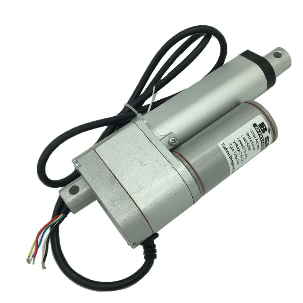 Stroke 2 Inch (50mm) Double Tube Micro Linear Actuator 12-48V 5-40mm/s 10N-900N With Potentiometer Actuators Use For Auto Parts