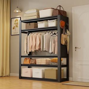 Armoire et porte-manteau sur pied en bambou multicouche pour la chambre à coucher, rangement à domicile - Product Image 2