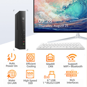 Wholesale Intel Core I3 I5 I7 HM65 Linux Win7 Win10 WIFI Blue-tooth Mini Personal Office Business Mini Pc With FAN