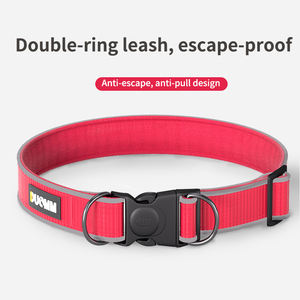 ปลอกคอสุนัขสัตว์เลี้ยงปรับได้คอสุนัขโพลีเอสเตอร์พิมพ์โลโก้แบบกำหนดเองปลอกคอป้องกันการสูญหายแบบนิ่มสะท้อนแสง - Product Image 6