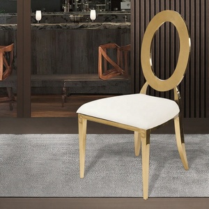 Chaise de salle <span class=keywords><strong>à</strong></span> manger d'hôtel en métal, mobilier de restaurant d'hôtel moderne de luxe, événement - Product Image 5