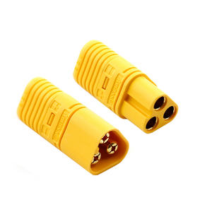 موصل AMASS MT60 الأصلي 3.5 مم ثلاثي الأقطاب من النحاس مطلي بالذهب مع غلاف مضاد للانزلاق لبطارية RC ليثيوم بوليمر 30 أمبير 500 فولت - Product Image 1