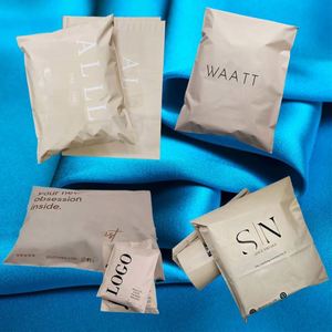 Custom Poly Biodegradable Nude Mailer Bags with Print Logo for Clothing <b>Socks</b> Shoes & Fur Packaging <b>Waterproof</b> Eco-Friendly - Product Image 2