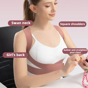 Ceinture <span class=keywords><strong>de</strong></span> maintien dorsale réglable, légère et respirante avec fermeture auto-agrippante pour la correction <span class=keywords><strong>de</strong></span> la posture et <span class=keywords><strong>le</strong></span> soulagement <span class=keywords><strong>de</strong></span> la cyphose - Product Image 2