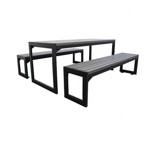 <span class=keywords><strong>Table</strong></span> de pique-nique rectangulaire en bois <span class=keywords><strong>composite</strong></span> recyclé avec une seule banquette, ensemble de <span class=keywords><strong>table</strong></span> et bancs de pique-nique en bois <span class=keywords><strong>composite</strong></span> - Product Image 1