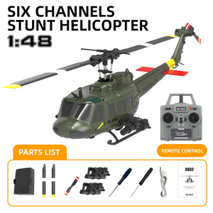 C032 1/48 UH-1 HUEY RC máy bay trực thăng 6CH diễn viên đóng thế máy bay trực thăng máy bay thực 3D đảo ngược bay 6G chuyên nghiệp RC máy bay trực thăng - Product Image 2