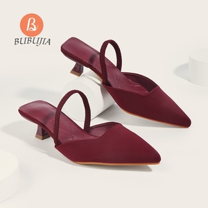 <span class=keywords><strong>Escarpins</strong></span> personnalisés avec logo, couleur bordeaux, <span class=keywords><strong>pour</strong></span> femmes, grandes tailles 35-43, sandales, <span class=keywords><strong>demi</strong></span>-chaussures, chaussures élégantes à petit talon chaton <span class=keywords><strong>pour</strong></span> femmes - Product Image 5