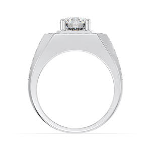 Haute Qualité Hommes 925 Argent Cubique Zircone Anneau Style Classique Rhodium Placage Direct Usine En Gros Vietnam Fabricant - Product Image 3