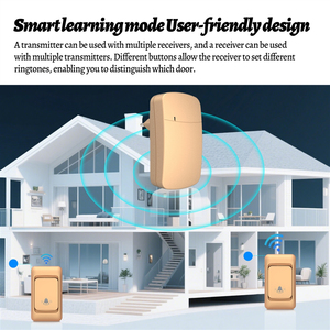 Sonnette dorée, sonnette sans fil pour villa, télécommande intelligente, alimentation électrique, dispositif de rappel pour personnes âgées - Product Image 4