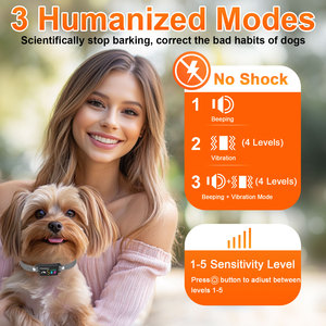 El último dispositivo ligero de disuasión de ladridos de perros con modos de entrenamiento sin golpes Collar de perro antiladridos PARA EL <span class=keywords><strong>CONTROL</strong></span> DE ladridos de perros pequeños - Product Image 3