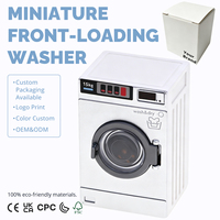 Miniature de machine à laver à chargement frontal en plastique ABS, échelle 1:12, avec porte ouvrable, pour scène de buanderie de maison de poupée, accessoire de meuble DIY