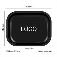Plateau de service en métal avec couvercle, format mini 18*14 cm, impression de logo personnalisée, vente en gros d'usine