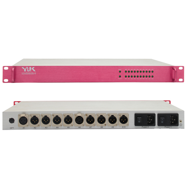 China Manufacturer Broadcast Two 1x4 Analog Audio Distributor Splitter 1U Rack