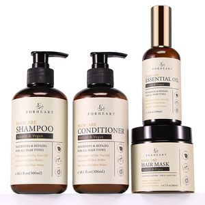 Shampooing et revitalisant sans sulfate avec logo personnalisé, 100% naturel, végétalien, biologique, huile de romarin et d'argan pour la croissance des cheveux - Product Image 1
