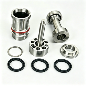 Kit de bobine et de manchon de valve en acier inoxydable usiné CNC de précision pour assemblage de valve hydraulique avec joints toriques, OEM personnalisé - Product Image 1
