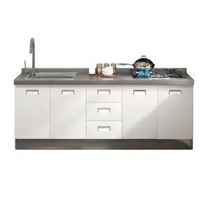 Cuisine modulaire tout-en-un, ensemble compact pré-assemblé, cuisine en acier inoxydable, prête à l'emploi <span class=keywords><strong>pour</strong></span> les petits espaces de repas - Product Image 5