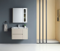 Vente en gros Armoire de salle de bain murale traditionnelle moderne Vanity Tendance Lavabo Panneau en bois pour dressing de bain Miroir de courtoisie
