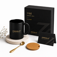 Vente en gros de tasses à café en céramique de 11 oz et 15 oz, logo imprimé personnalisé, OEM ODM, poignée et intérieur colorés, pour cadeaux promotionnels d'entreprise