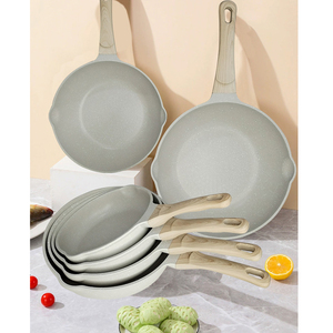 Ensemble de sauteuses en aluminium antiadhésif personnalisé ensemble de casseroles à induction antiadhésives ensemble de poêles à frire à deux becs verseurs - Product Image 2