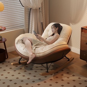 Fauteuil de <span class=keywords><strong>salon</strong></span> moderne de luxe nordique, fauteuil inclinable à bascule, canapé lounge magique, fauteuil paresseux individuel pour adultes, mobilier de détente pour chambre à coucher - Product Image 4