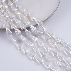 Perlas Sueltas de Agua Dulce Naturales Blancas Triangulares Barrocas de 10-13 mm al por Mayor para Accesorios de Joyería DIY en Zhuji - Product Image 4