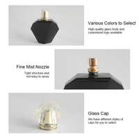 Vernis à la mode fait à la main 30ml 60ml 100ml flacon de Parfum en aérosol vide belle forme emballage cosmétique bouteille de Parfum en verre transparent