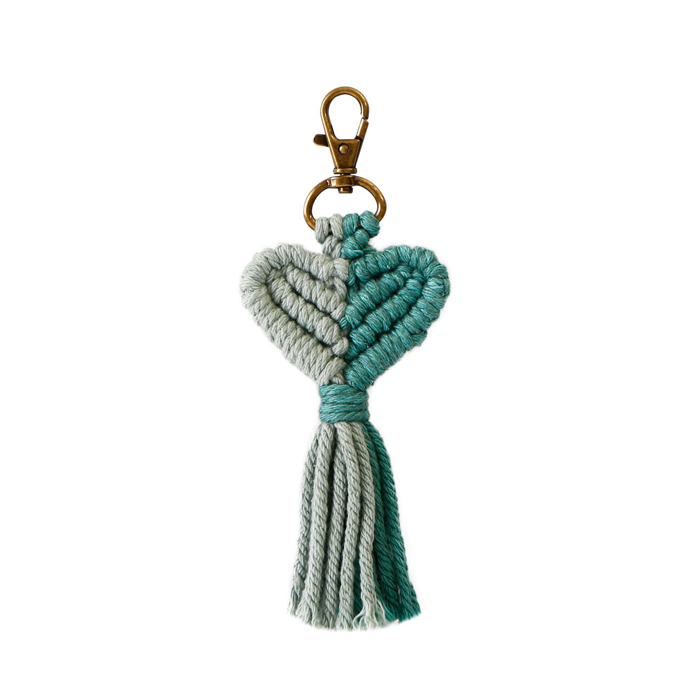 Rundago 2 Pezzi Portachiavi Da Donna Con Cordino Da Polso, Portachiavi Macramè Bracciale Cordino 18 Cm, Portachiavi Intrecciato Boho, Per Chiavi Per