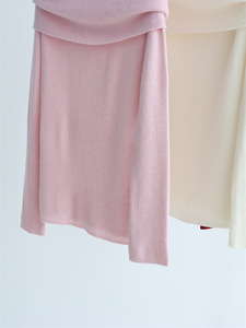 Maglione in lana lavorato a <span class=keywords><strong>maglia</strong></span> <span class=keywords><strong>monospalla</strong></span> a maniche lunghe, autunnale e invernale, rosso, stile casual - Product Image 3