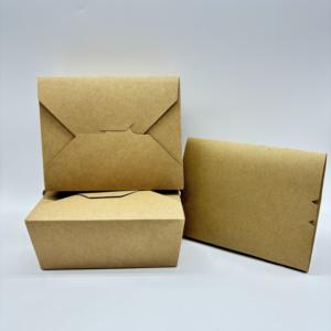 Muestra Gratuita de Envases de Cartón Kraft Personalizados para Almuerzo, Caja de Papel Kraft Desechable para Almuerzo en Restaurantes - Product Image 4