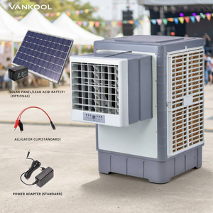 DC Solar Window air conditioner water wall Mounted AC Solar Air Conditioning <b>Humidifier</b> Wall Cooling Fan evaporative air cooler - Product Image 1