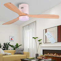 Nouveau Design Villa House Bois Antique Ventilateur de Plafond Led Rustique à 3 Pales avec Télécommande Lumineuse