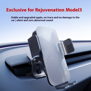 Huanxin Edition pour <span class=keywords><strong>Tesla</strong></span> <span class=keywords><strong>Model</strong></span> <span class=keywords><strong>3</strong></span> Accessoires de navigation magnétique pour voiture Support pour téléphone portable avec chargeur Matière plastique - Product Image 2