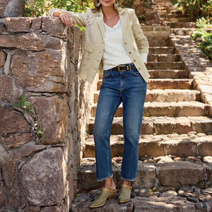 Fabricantes de Ropa, Chaqueta de Encaje Transpirable de Color Sólido para Mujer, Estilo Retro, OEM, Chaqueta Bordada de Primavera con Cierre de un Solo Botón - Product Image 4