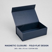 Boîte cadeau rigide magnétique pliable de luxe, logo personnalisé en estampage à chaud, séparateur réglable, emballage cosmétique et de soins de la peau en kit plat