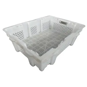Transport Vegetable Turnover Basket Plastic Moving Crates Mesh